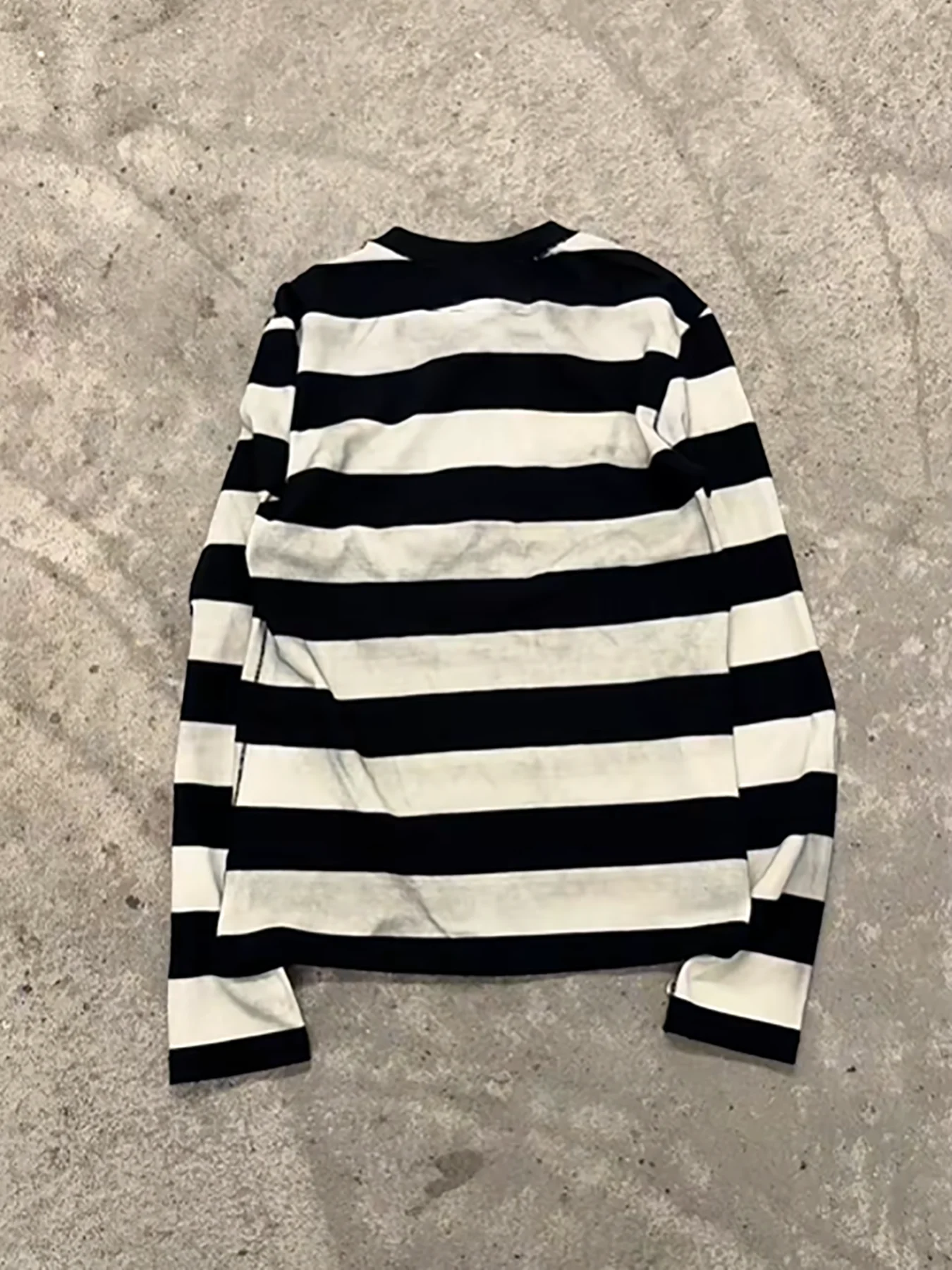 Y2k retro fashion street punk style striped loose and loose personality niche casual round neck sweatshirt - view 3