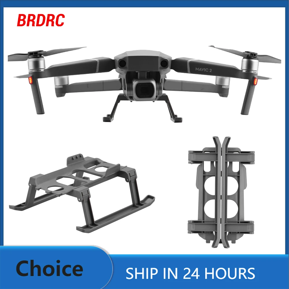 BRDRC Landing Gear for DJI Mavic 2 Pro Zoom Drone Height Extender Leg Foldable Feet Stand Drone Landing Protector Accessory