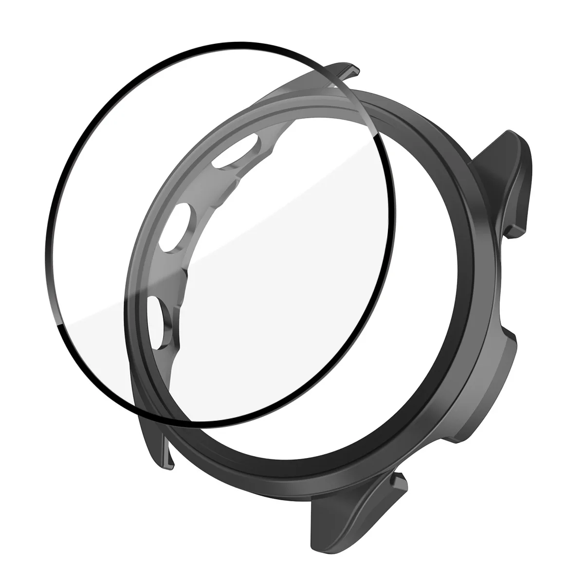 HD Tempered Glass+PC Case For Garmin Forerunner 165 265 965 All-around Screen Protective Shell Garmin