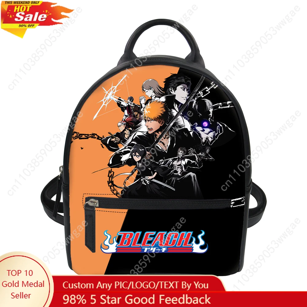 

Bleach Backpack Purse Womens Schoolbag Customized Double Shoulder Bag High Quality Fashion Mini Daypack Leather Travel Bag Gift