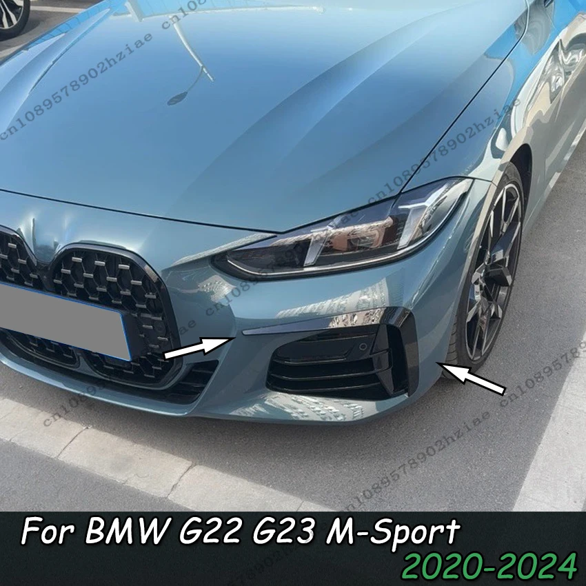 

For BMW 4 Series G22 G23 M-Sport 420i 430i M440i 2-Door 2020-2024 Front Bumper Side Spoiler Splitter Diffuser Tuning Accessories