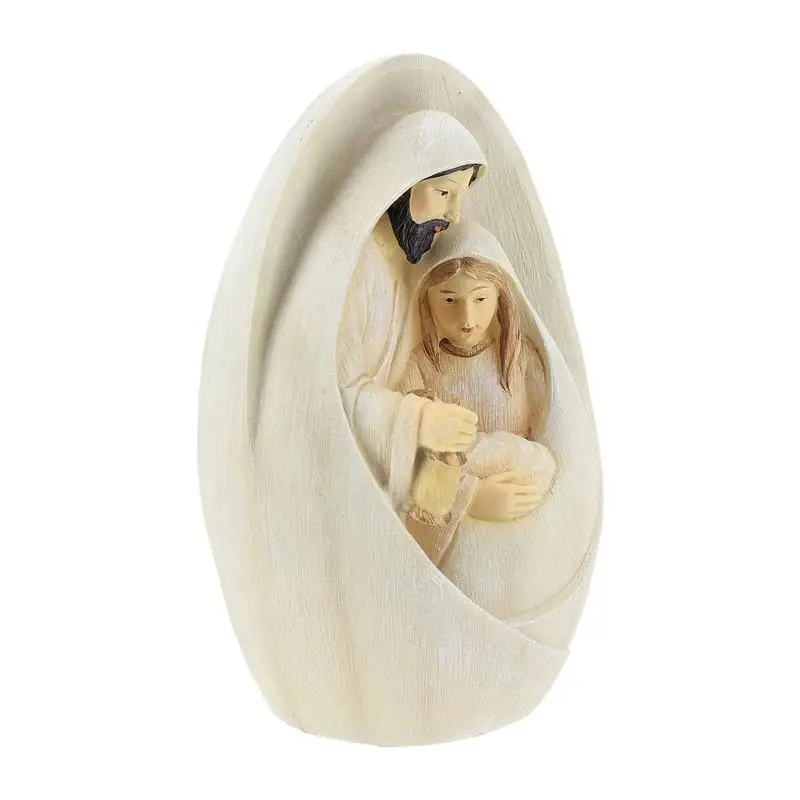 Exquisite Nativity Scene Figurine Holy Family Resin Crafts Statue Christian Sculpted Ornament Christmas Decor Gift Navidad 2025