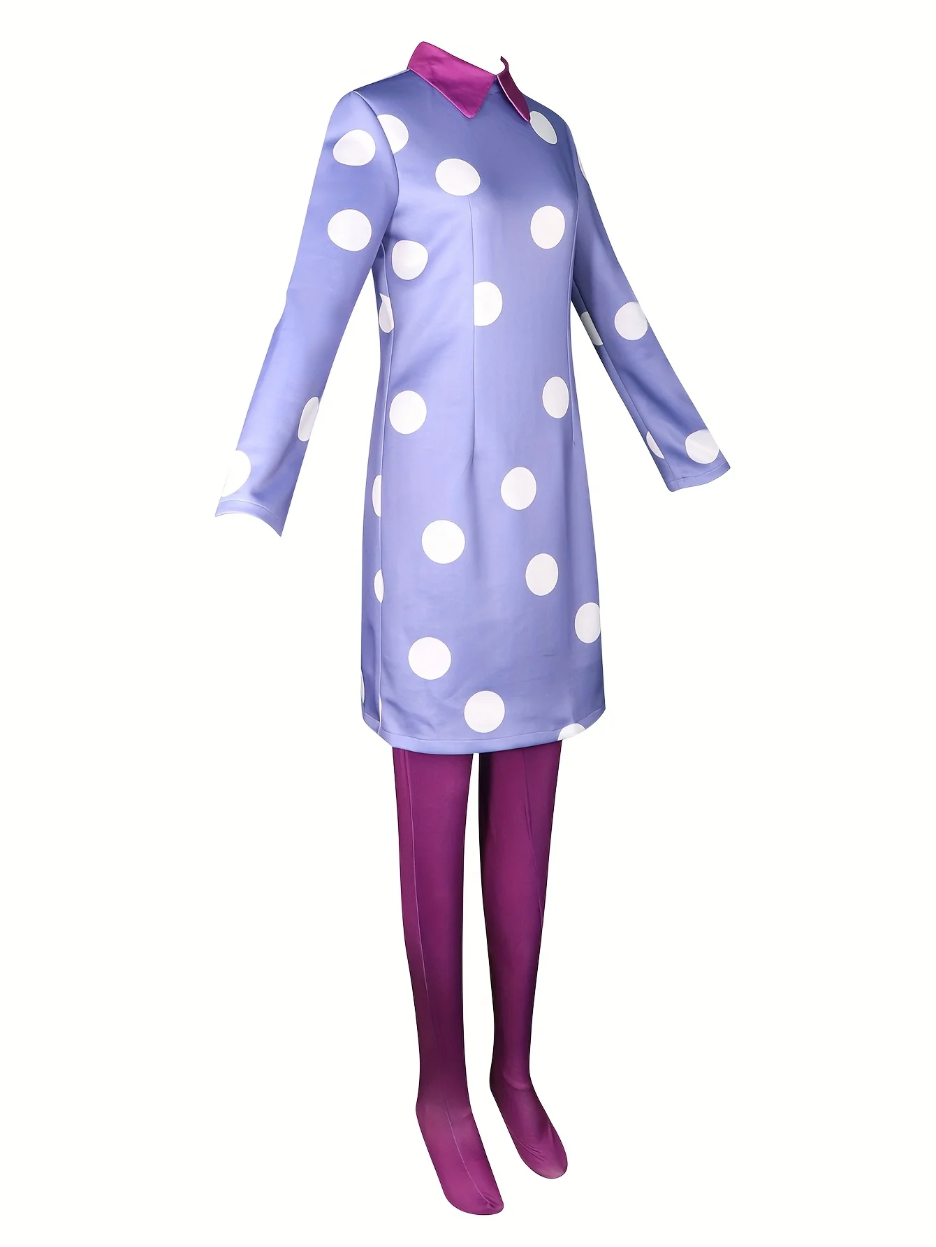 Envy cosplay costume Purple dress Contains white polka dot elements  Full set of skirts and pantyhose