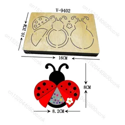 Wooden Cutting Dies for Scrapbooking, Multiple Sizes, V-9402, New Ladybug
