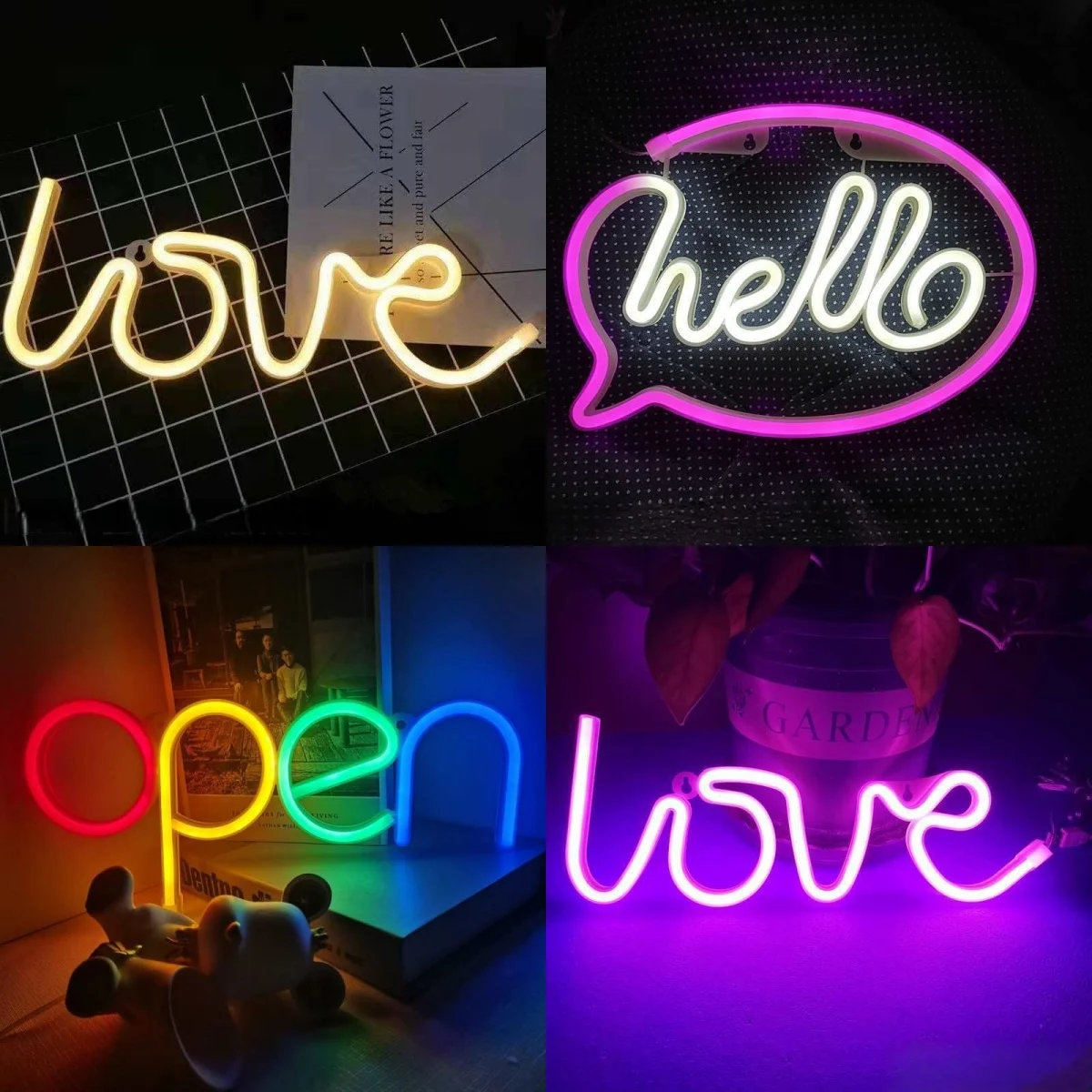 

LED Neon Lights Influencer Love Light Perforated Board Ambient Lighting Gaming Gift KTV Creative Custom Personalized Table