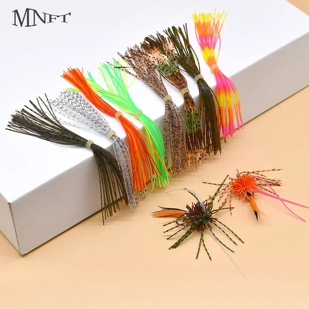 MNFT 8 mechones 13 cm Falda de calamar para moscas streamers Jig - imagen 2