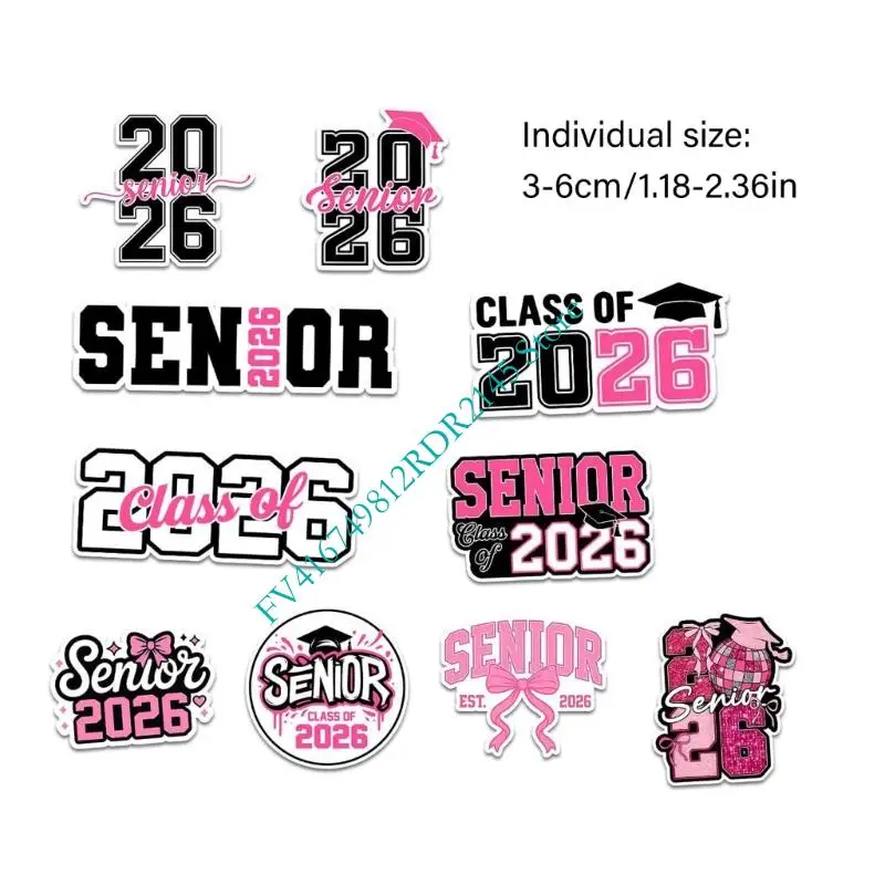 B2EF Senior 2026 Graduation Stickers Set Additional Adhesive Decals For DIY Projects Offerings