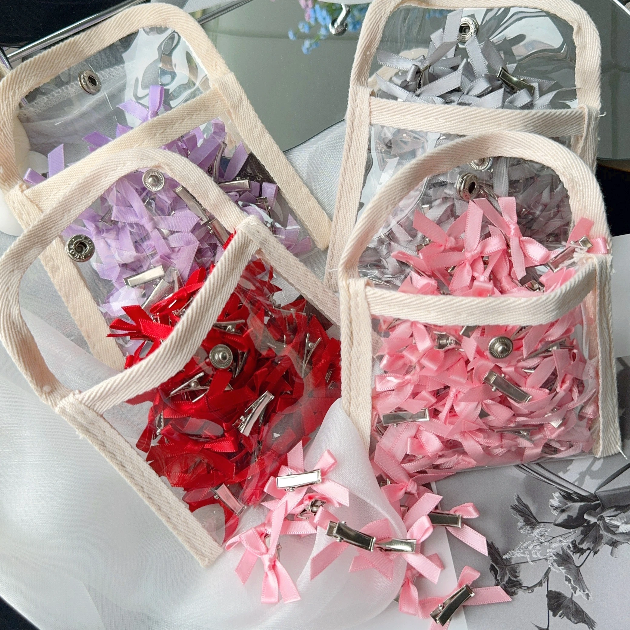 5/10/15/20Pcs Kids Sweet Solid Mini Bowknot 2CM Hair Clip Baby Girls Ballet Style Ribbon Braided Hair Accessories Wholesale