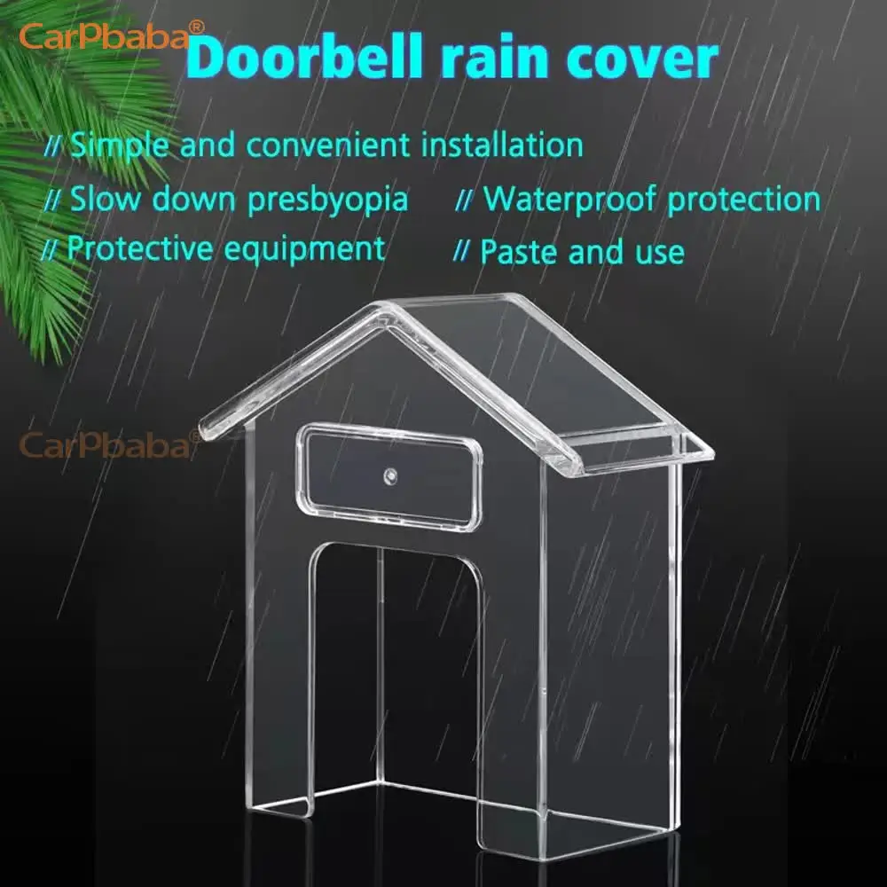Waterproof Cover Smart Home Wireless Doorbell Rain CoverDoorbell Ring Chime Button Transparent Waterproof Home Waterproof Shell