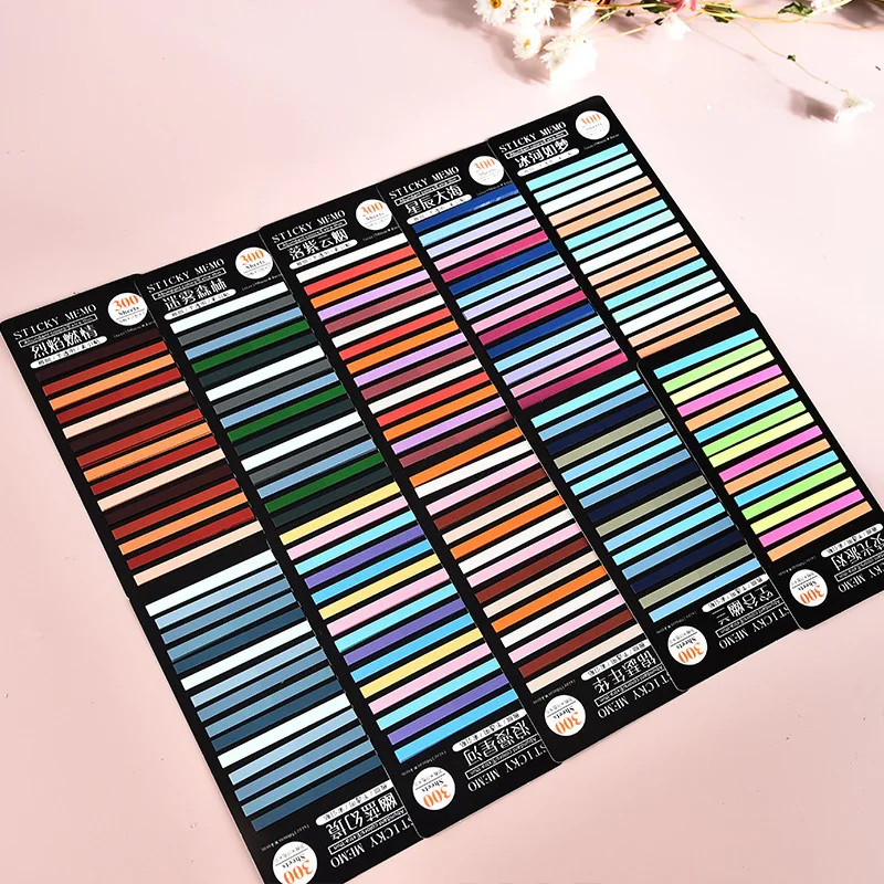Ultra-fine Index Tabs, Transparent Highlight Sticky Notes, Korean-style Colorful Memo Sticky Notes, PET Waterproof Message Notes