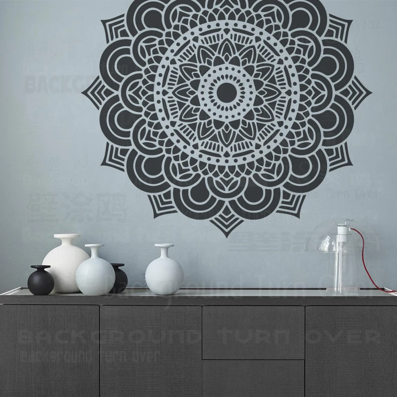 140cm - 180cm Stencil For Painting Wall Decorative Plaster Decor Template Furniture Makers Big Large Mandala Ceiling Round S105