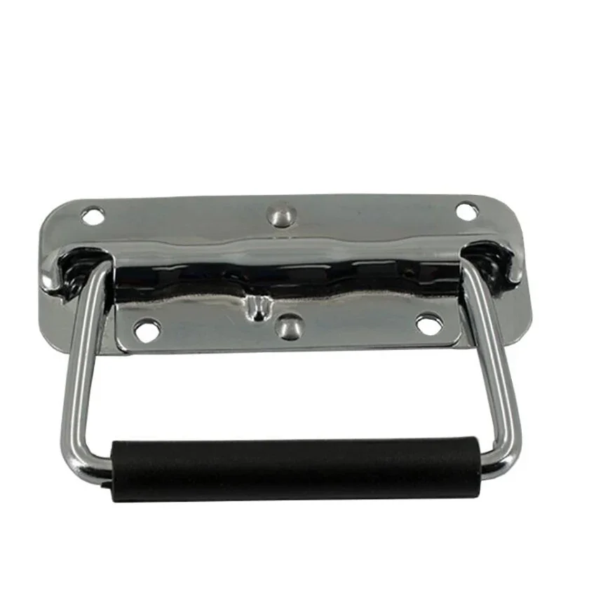 Lente Geladen Case Handvat, Metalen Oppervlak Mount Borst Handvat Met Rubberen Grip Voor Flight Case, Kast, aluminium Case -110x75MM - afbeelding 2