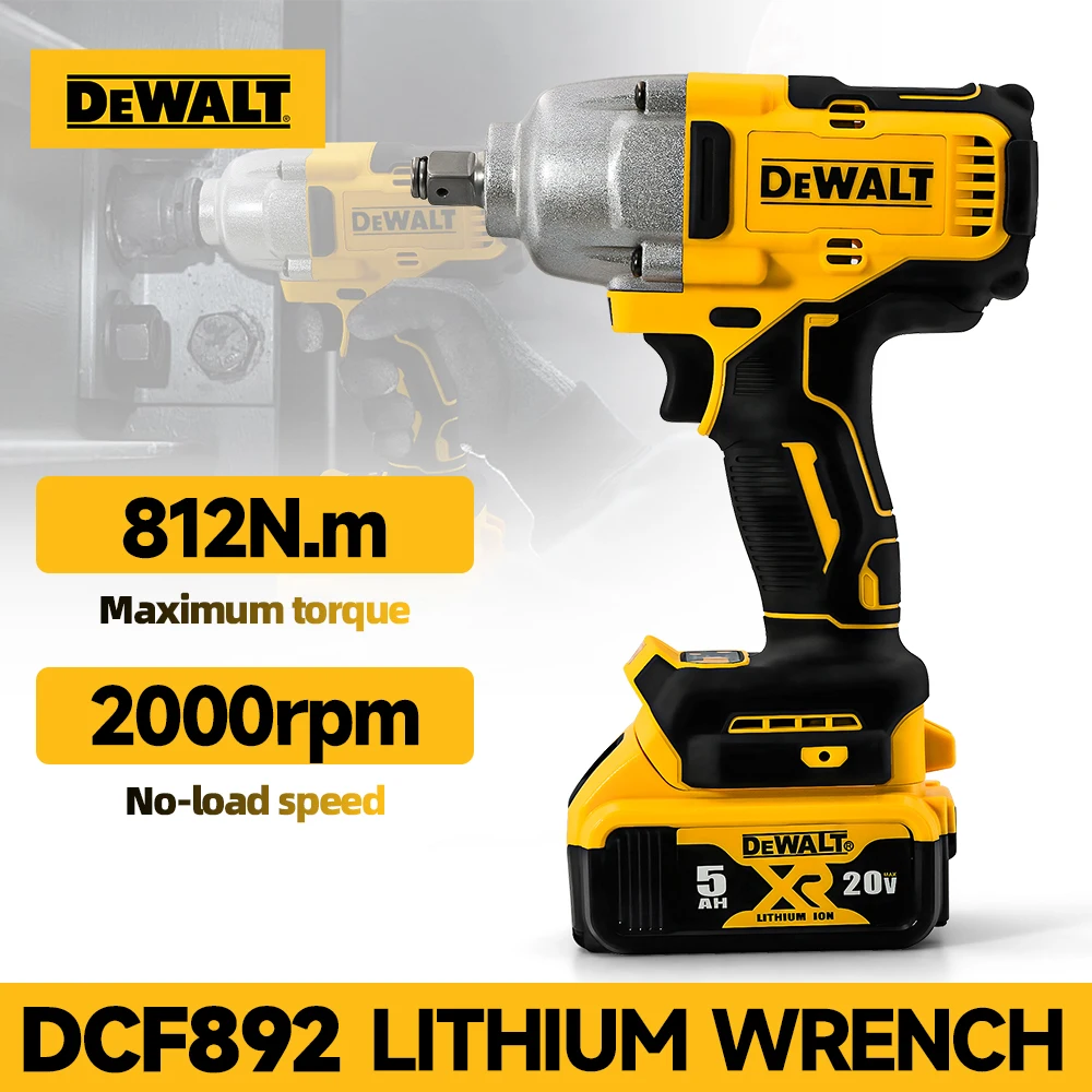 

Dewalt DCF892 812N. M Brushless Electric Wrench 1/2 Inch Cordless Impact Driver Compact Three Speed Auto Repair Power Tools