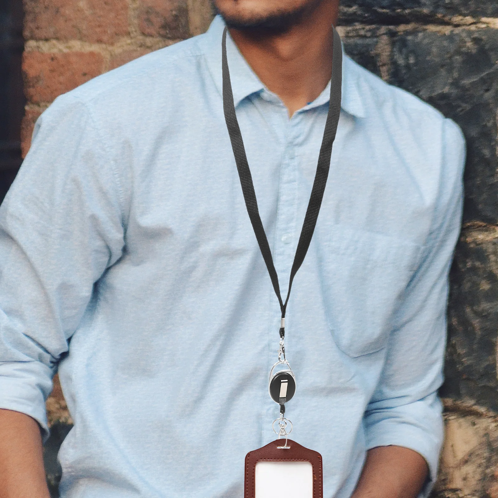 

4Pcs Daily Use Lanyard Id Card Holder Professional Hanging Rope Comfortable Lightweight Practical Safe Easy to Use