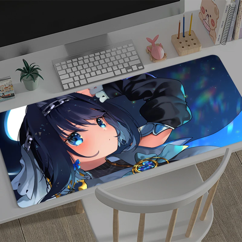 

Large Mouse pad Hololive Ouro Kronii game player keyboard pad non-slip office study desk mat floor mat coaster PC Anime Mousepad