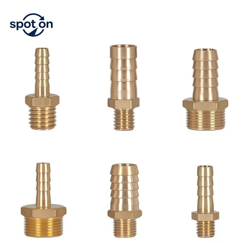 

Brass Pipe Fitting 6/8/10/12/14/16mm Hose Barb Tail M6 M8 M10 M12 M14 M16 M18 M20 Male Connector Joint Copper Coupler Adapter