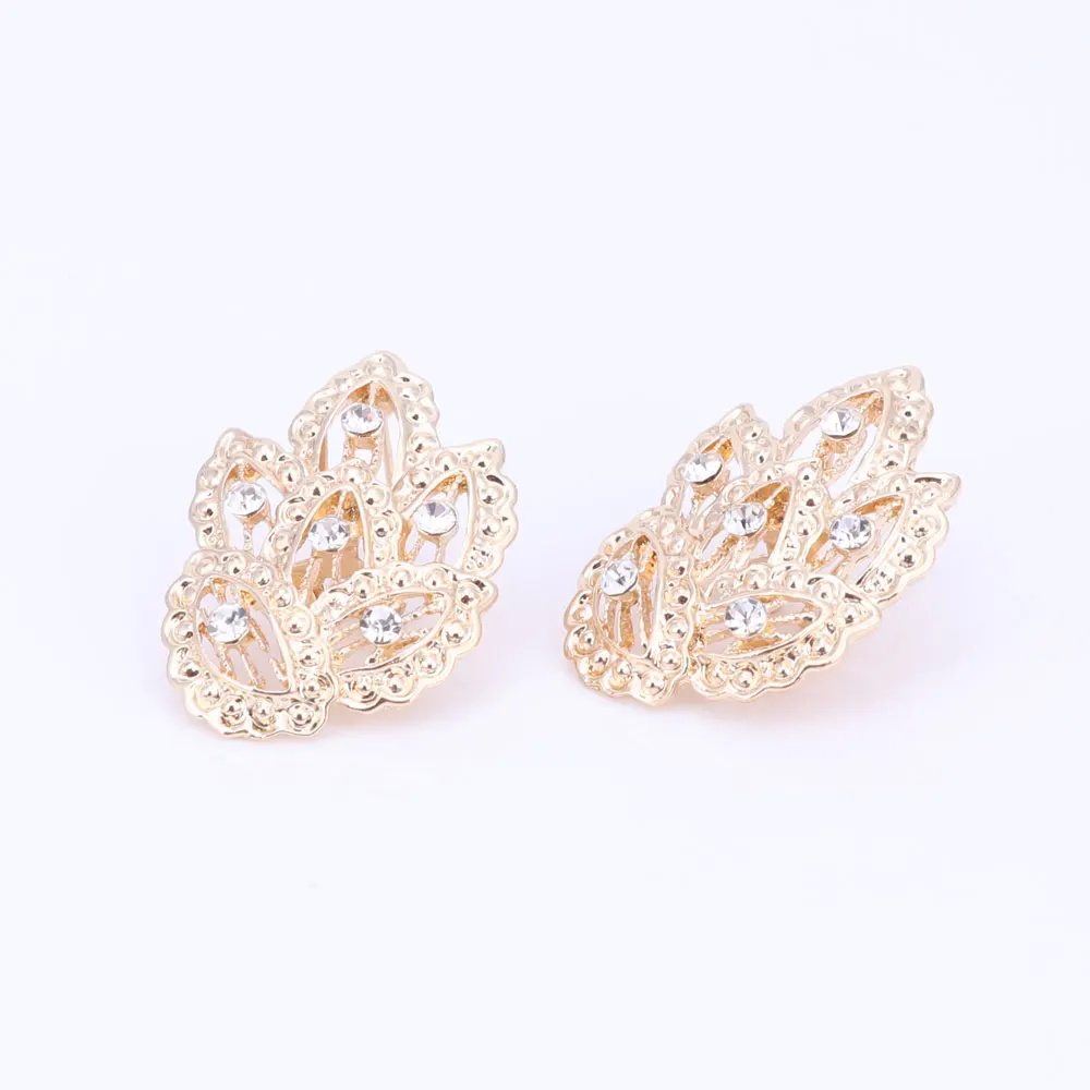 Jewelry Sets For Women Fine Crystal Necklace Earrings Bracelet Set African Beads Gold Color Pendant Wedding Dress Accessories