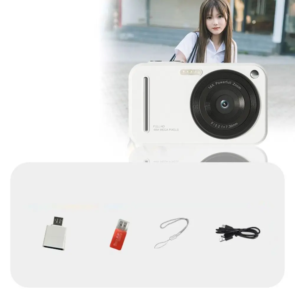 New 48MP Resolution Digital Camera FHD 1080P Anti-Shake CCD Portable Design Compact Size 16X Zoom Anti-Shake Camera
