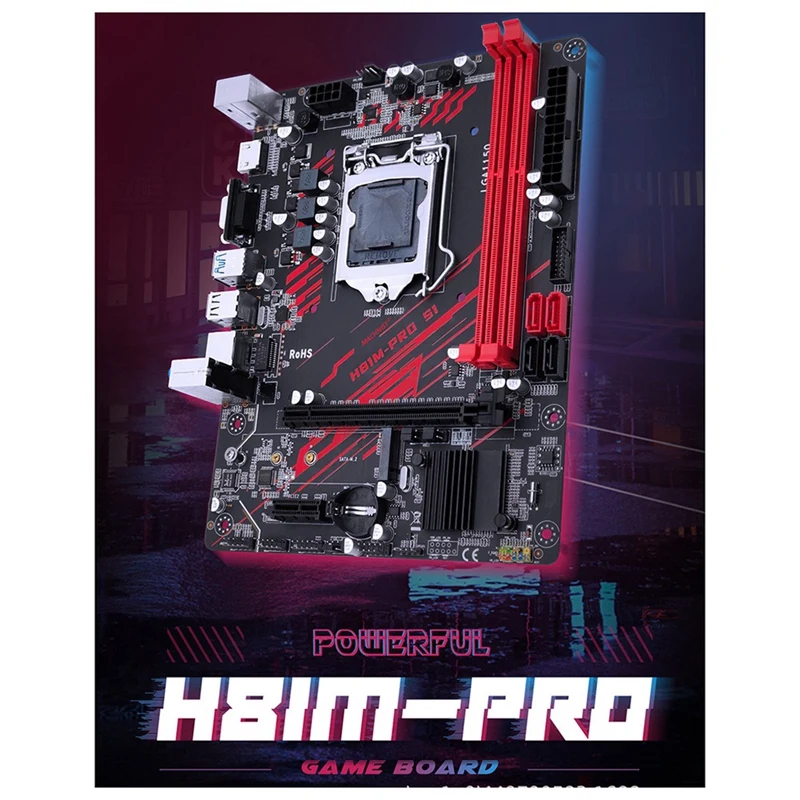 

New H8M PRO S1 Motherboard LGA 1150 Motherboard Support Pentium Core I3 I5 I7 4th Processor DDR3 RAM SATA3.0 USB3.0-ABVP