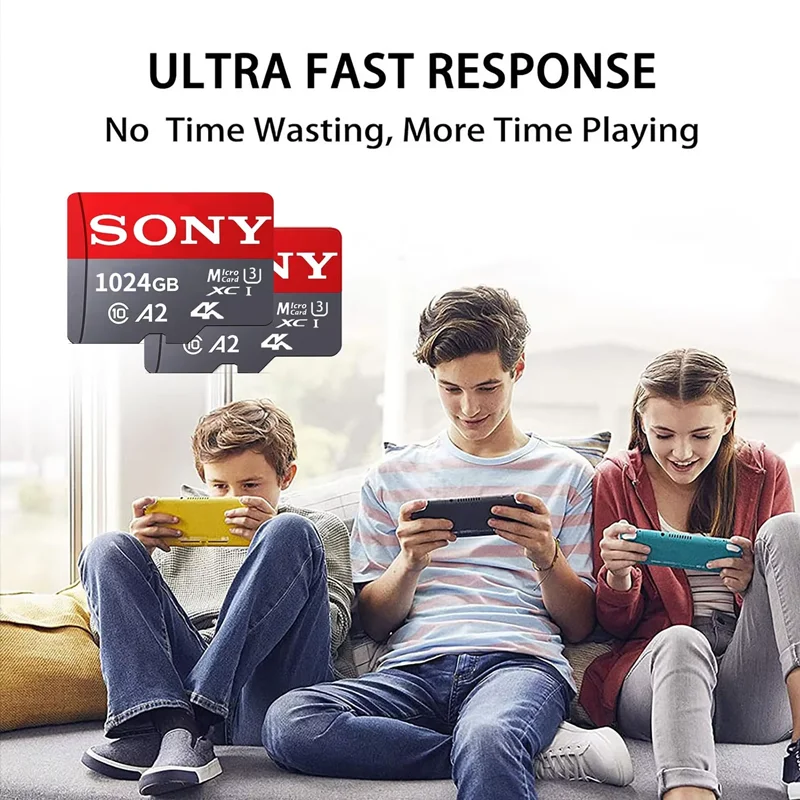 بطاقة سوني اكستريم مايكرو SD - 1 تيرا بايت 512 جيجا بايت 256 جيجا بايت 128 جيجا بايت U3 V30 4K فلاش ذاكرة كامل السرعة للهاتف وكاميرا الكمبيوتر