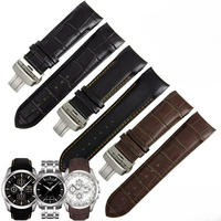 High End for Tissot Couturier 1853 T035627 Genuine Calf Leather Strap Steel Buckle Curved Interface Watch Accessory 22 23 24mm