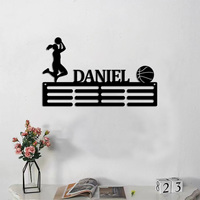 Custom Personalized Basketball Award Medal Holder,Custom Female Basketball Player Name Medal Hanger,Basketball Ribbons Medal