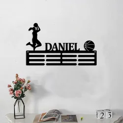 Custom Personalized Basketball Award Medal Holder,Custom Female Basketball Player Name Medal Hanger,Basketball Ribbons Medal