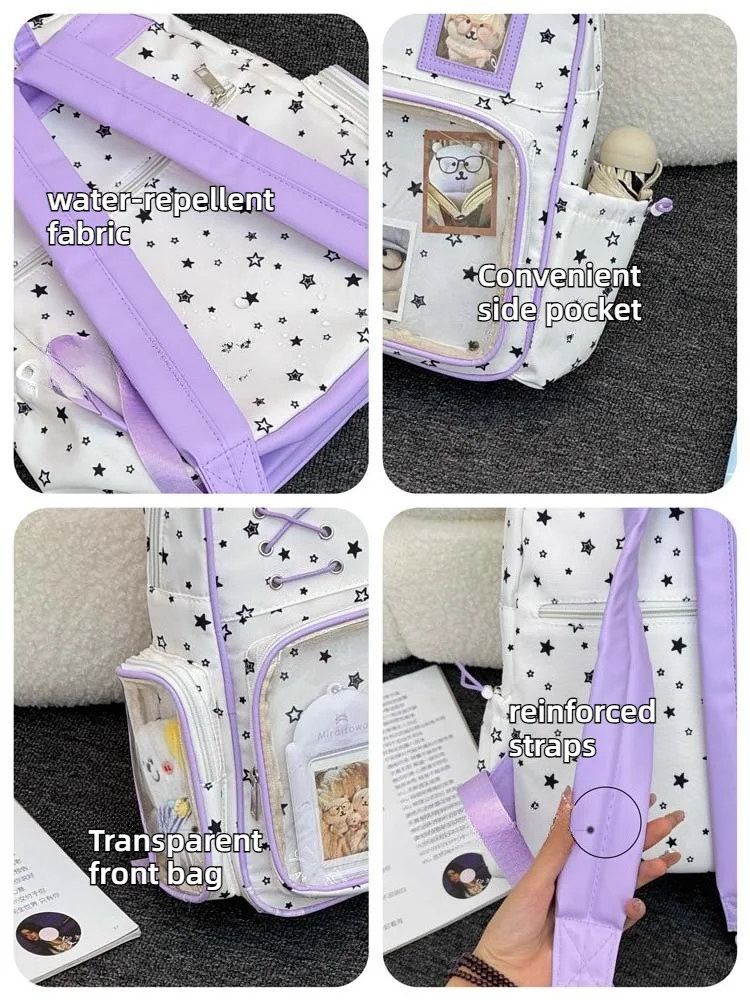 Kawaii Starry Harajuku Pastel Ita Backpack
