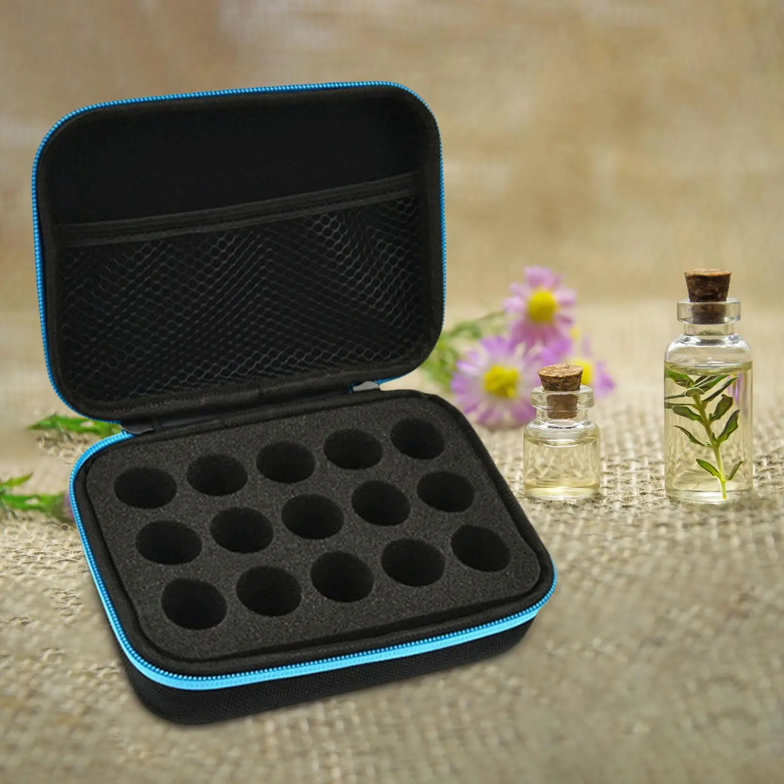 حقيبة سفر لتخزين الزيوت العطرية، سحاب إغلاق لمدة 15 زجاجة #5