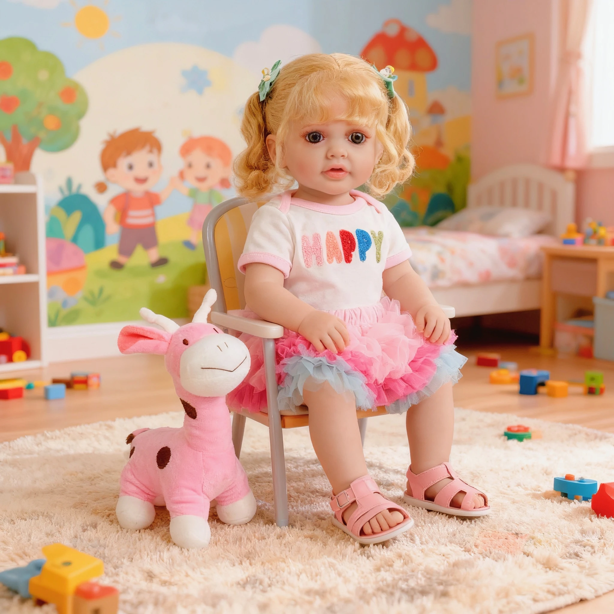 

Кукла-реборн NPK 55 см, девочка Бетти, с 3D-кожей, видимыми венами, вручную прорисованными волосами, из мягкого винила, коллекционный подарок для детей