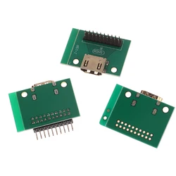 1Pc HDMI-Compatible A Type 19Pin PCB Board Bond Wires Seals HD HDMI Socket Connector Female Seat Test Female Seat gold-plated