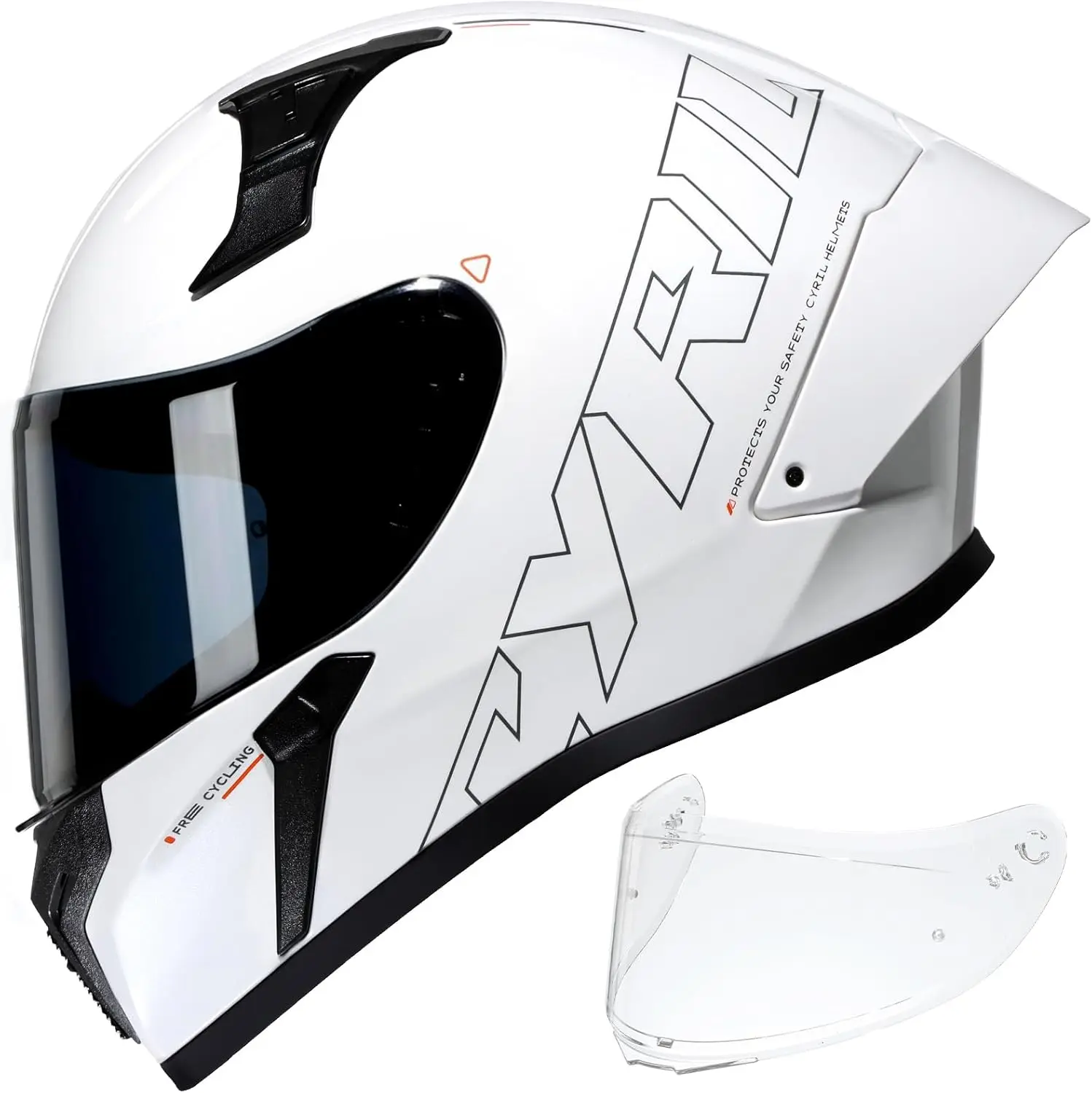 

Full Face Motorcycle Helmets for Adults Men Women with Tinted and Clear Visor Meet Dot Approved