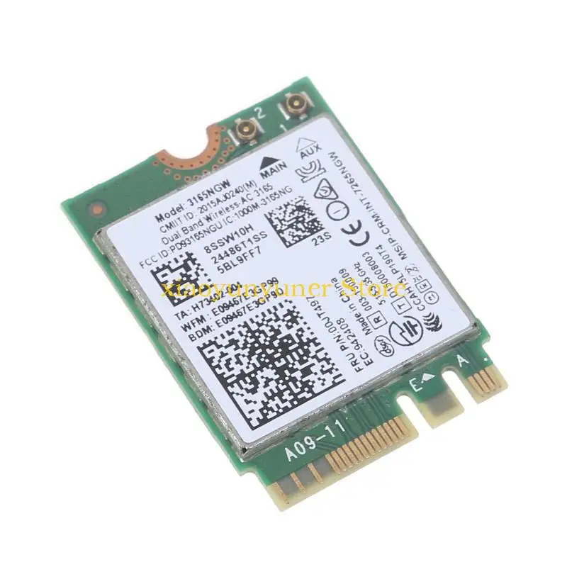 P9JB 3165NGW WiFi 카드 듀얼 밴드 무선 -AC Wi-Fi 네트워크 카드 802.11ac BT 호환 WIFI 카드 용 Wi-Fi 카드
