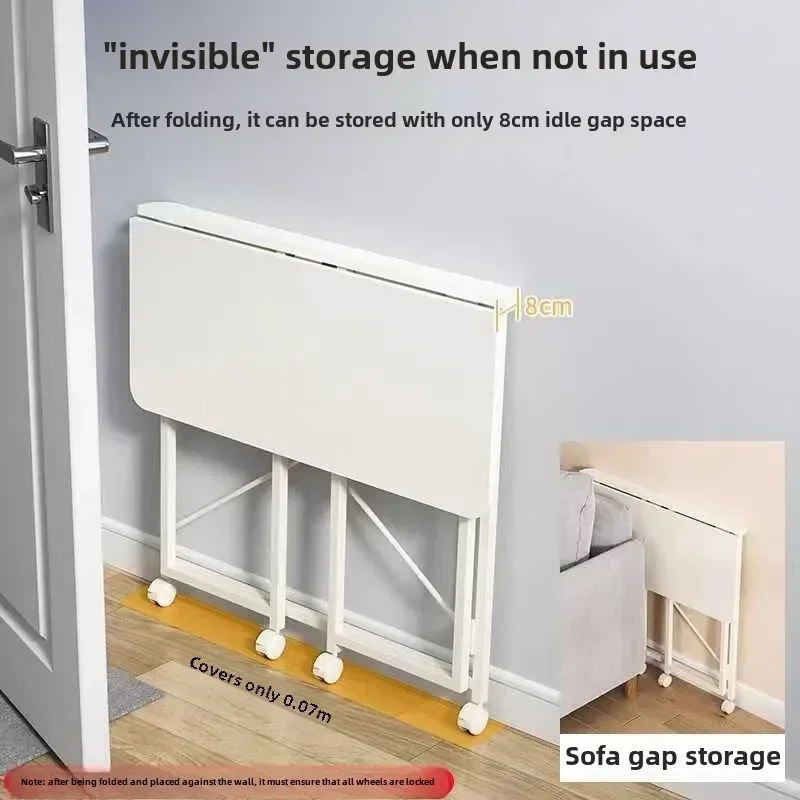 Składany stół do domu, mały, przenośny, nie wymaga montażu, składany i mobilny, prostokątny, oszczędzający miejsce.