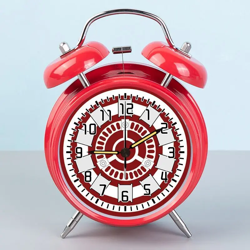 Homem de ferro dos desenhos animados anime legal kawaii bonito e requintado periféricos estudante de alto valor sino cabeceira despertador presente aniversário