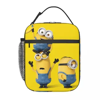 מותאם אישית קריקטורה מיניון קריקטורה תיבות צהריים resurable עבור נשים multificated מזון תרמי קר תיק עבודות משרד