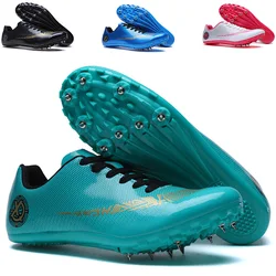 Men Women Track Field Sport Shoes Spikes Shoes Athlete Running Jumping Soft Tracking Footwear Mens Spike Sneakers Plus Size35-45