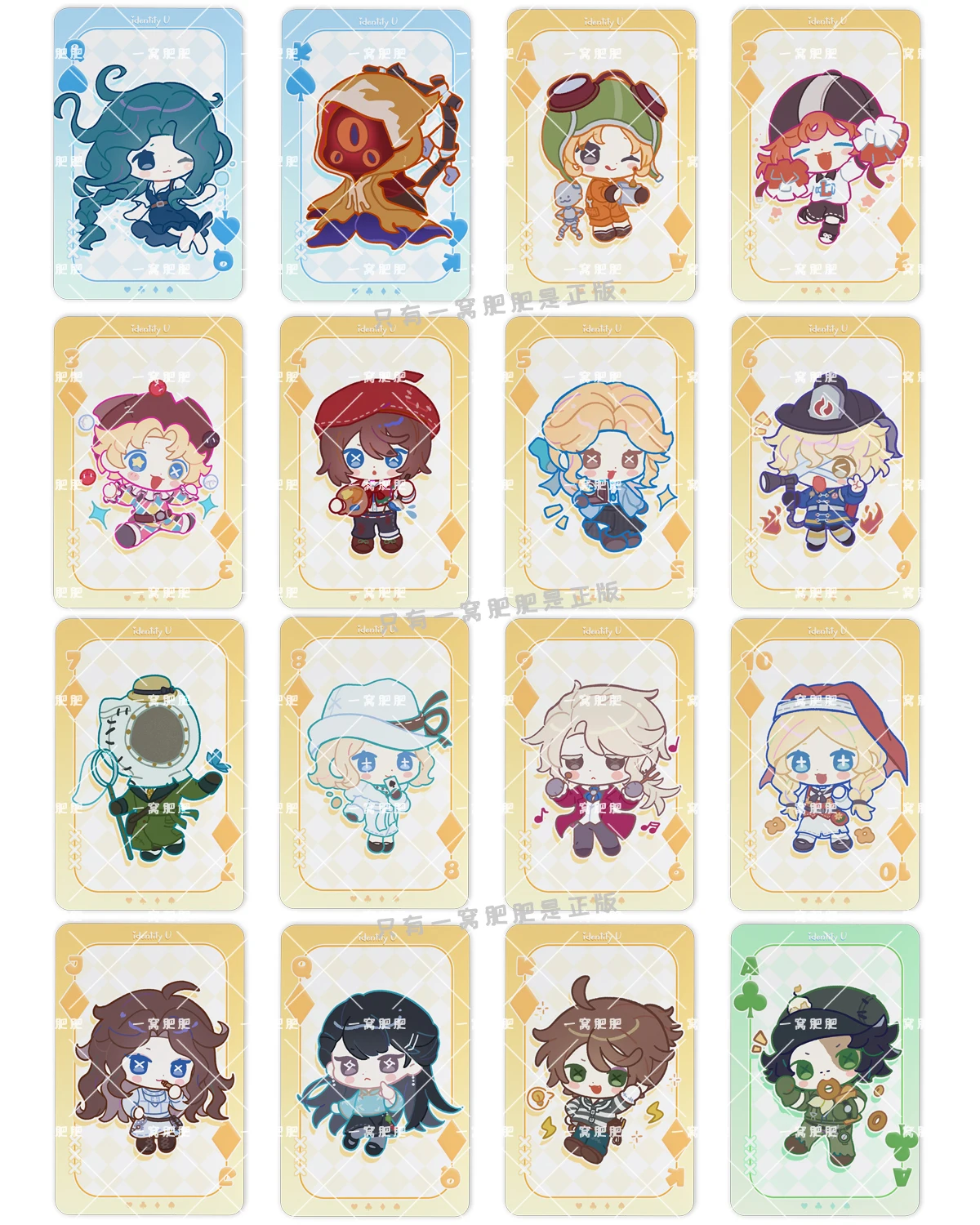 Anime Identity V Alva Lorenz Luca Balsa Ithaqua Cosplay Playing Card Cartoon Playings Cards Game Accessories Halloween gift