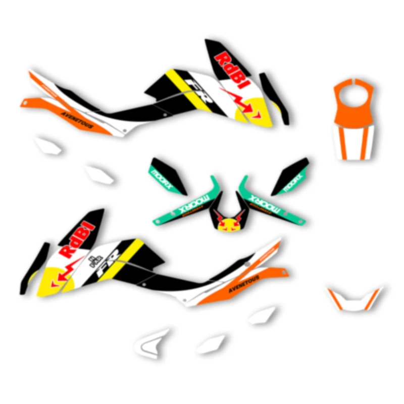 

DSMTECH Team Motorcycle Graphics Background Decals Stickers Kits For KTM Duke 125 200 390 2011 2012 2013 2014 2015 2016 003