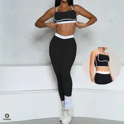 1/2 pezzi abbigliamento sportivo donna set da yoga palestra abbigliamento sportivo fitness legging tute reggiseno sportivo pantaloni da palestra tute da indossare attive