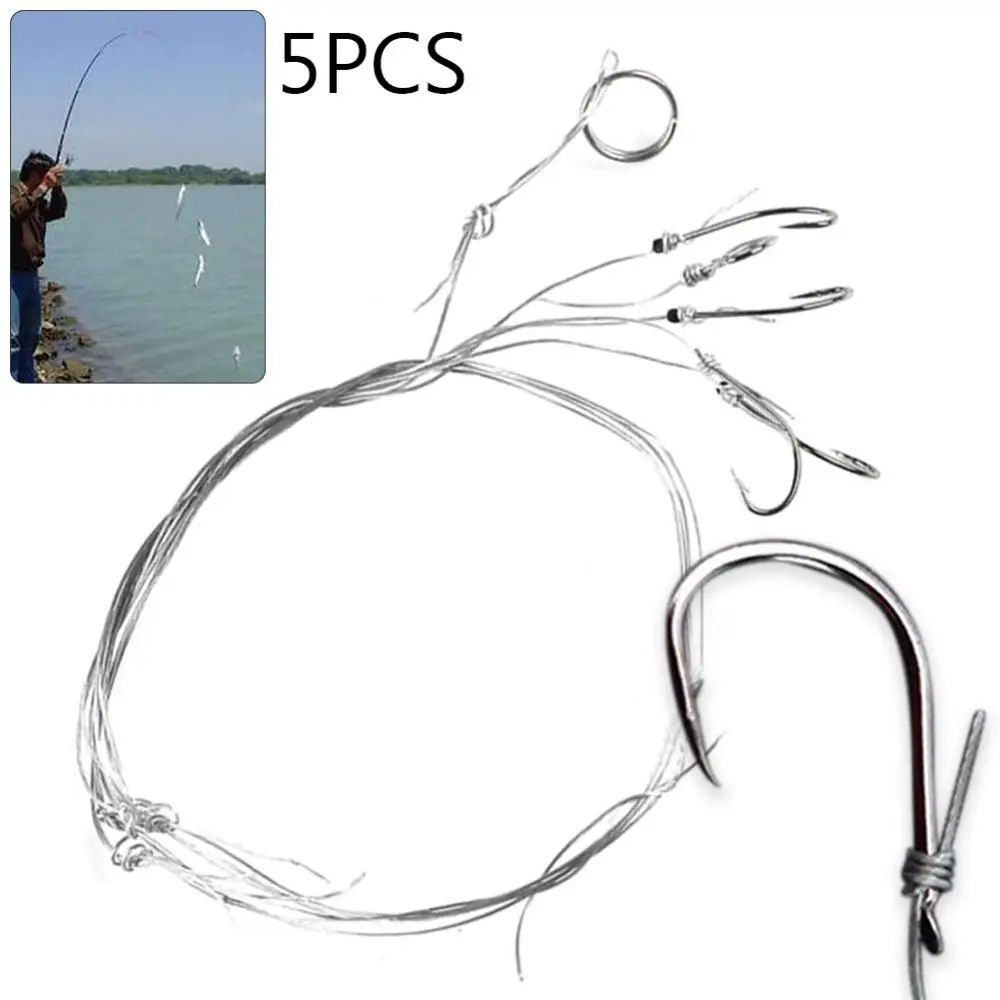 Stainless Steel Anti-Winding Fishing Swivel String Hook Fish Tackle Accessory