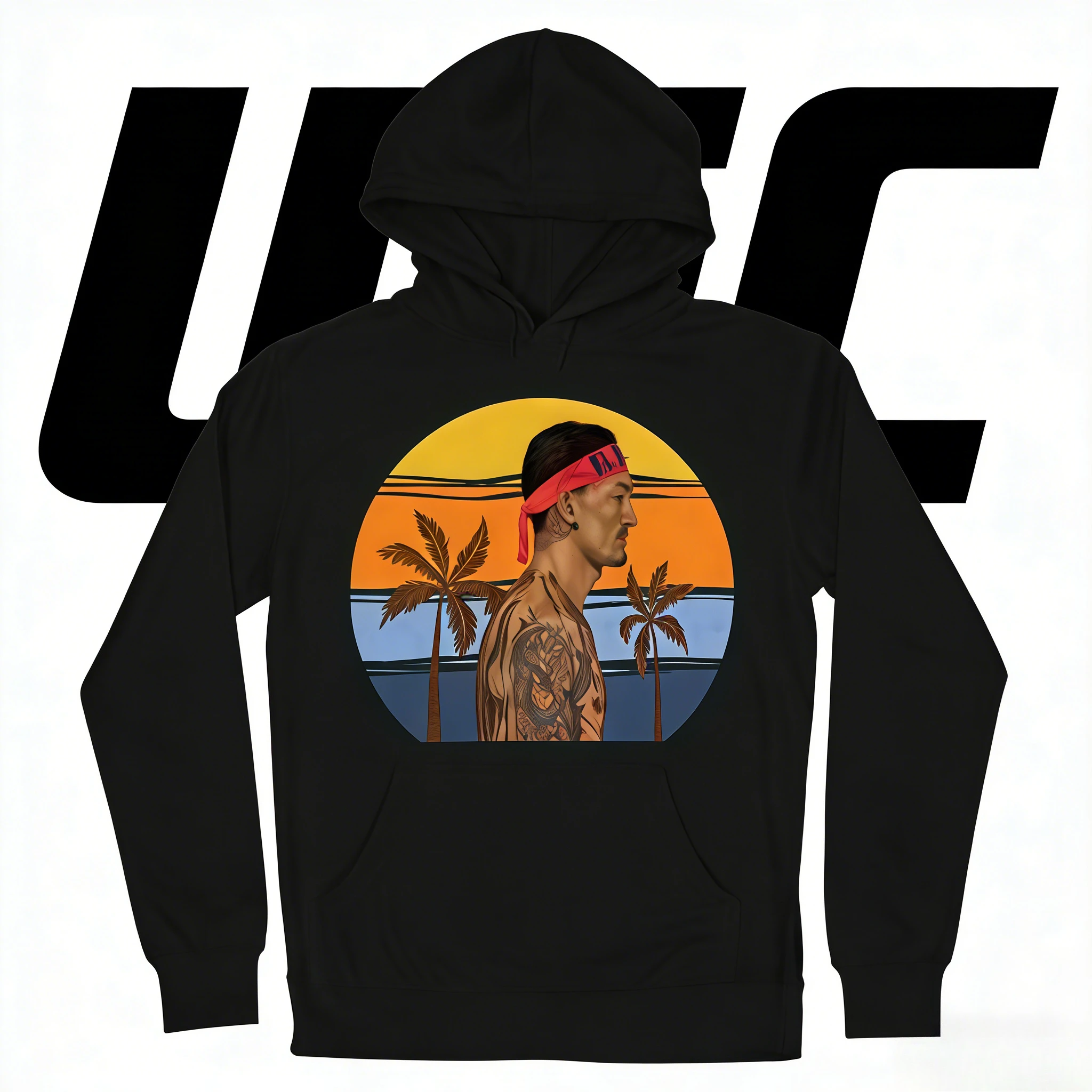 

UFC Max Holloway 2026, осень/зима, 100% хлопок, дышащая повседневная удобная спортивная одежда с капюшоном, подходит для мужчин и женщин