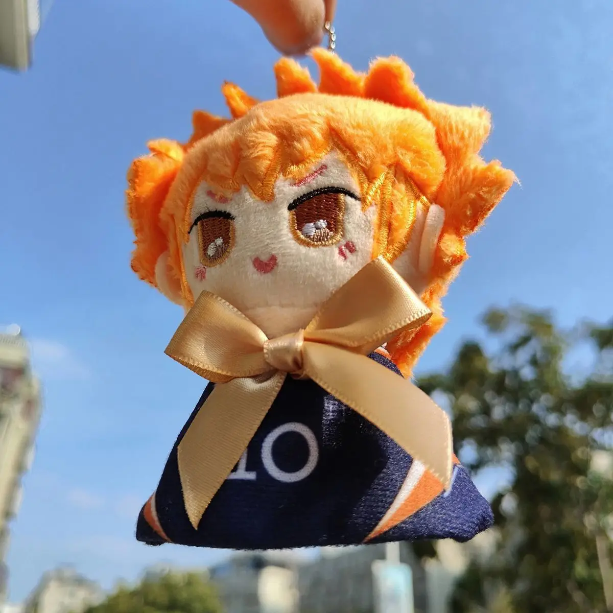 12CM Haikyu!! Hinata Shoyo Plush Doll | Japanese Anime Volleyball Boy Stuffed Toy Keychain Backpack Charm Figure Gift