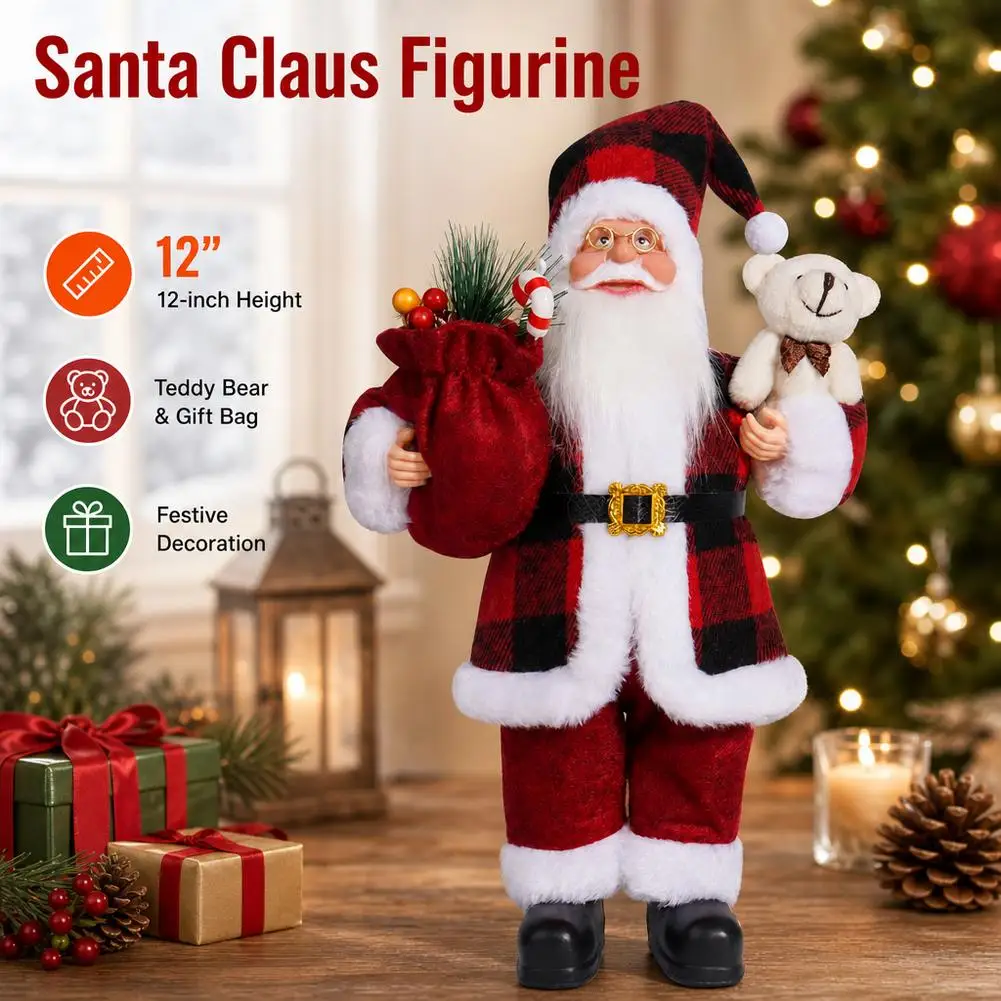 Boneco De Pelúcia Gigante De 30cm Macio De Natal, Decoração Para Árvore De Natal, Festa, Jardim, Casa, Presente De Ano Novo