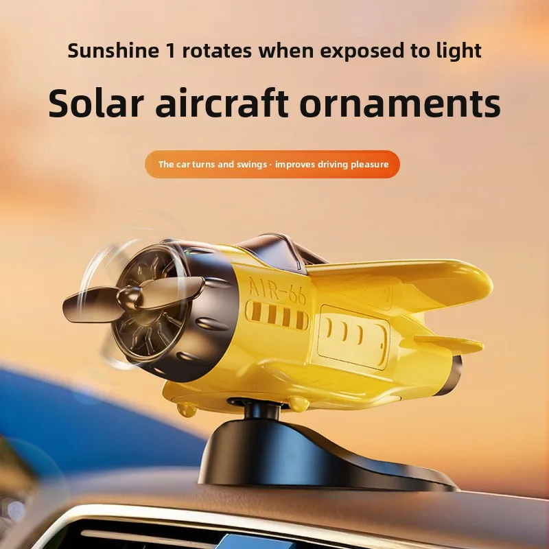 

Car Solar Rotary Plane Creative Ornament Car Console Decoration Car Supplies Fun