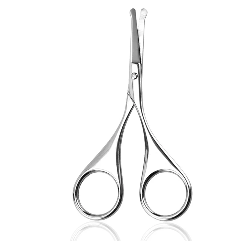 Cabelo facial pequena tesoura de aliciamento para homens mulheres sobrancelha nariz cabelo bigode barba cílios kit de aparar orelha