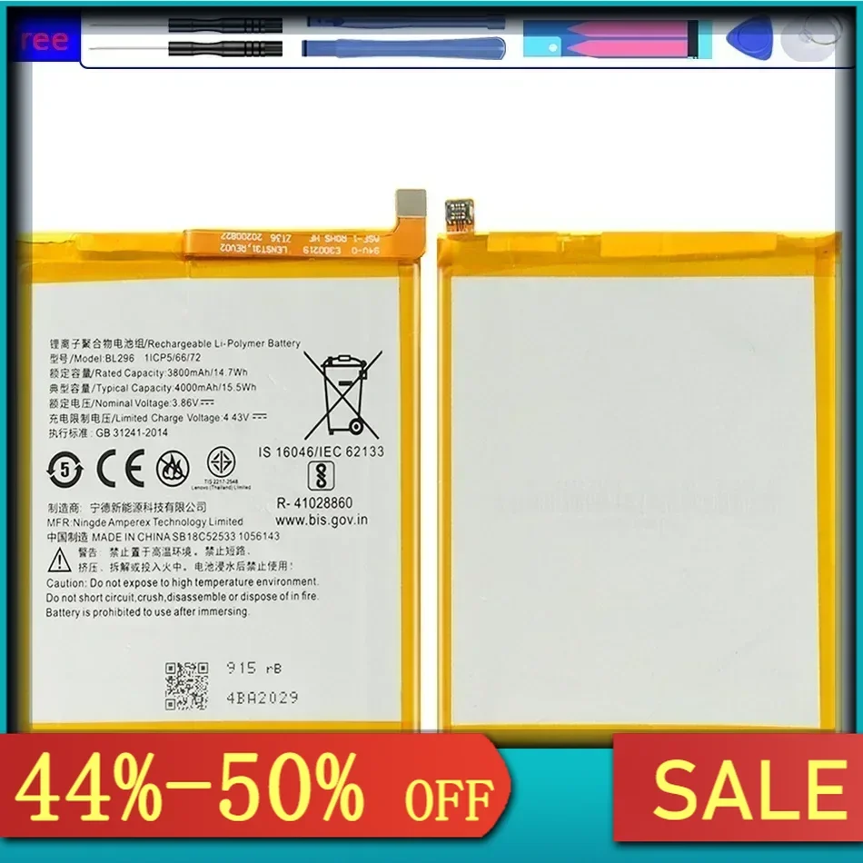 Mobile Phone Battery BL297 BL296 4000mAh For Lenovo Z6 L78121 Z6pro/Z6 pro L78051 L38041 Z6/Z6 Lite Z6Lite