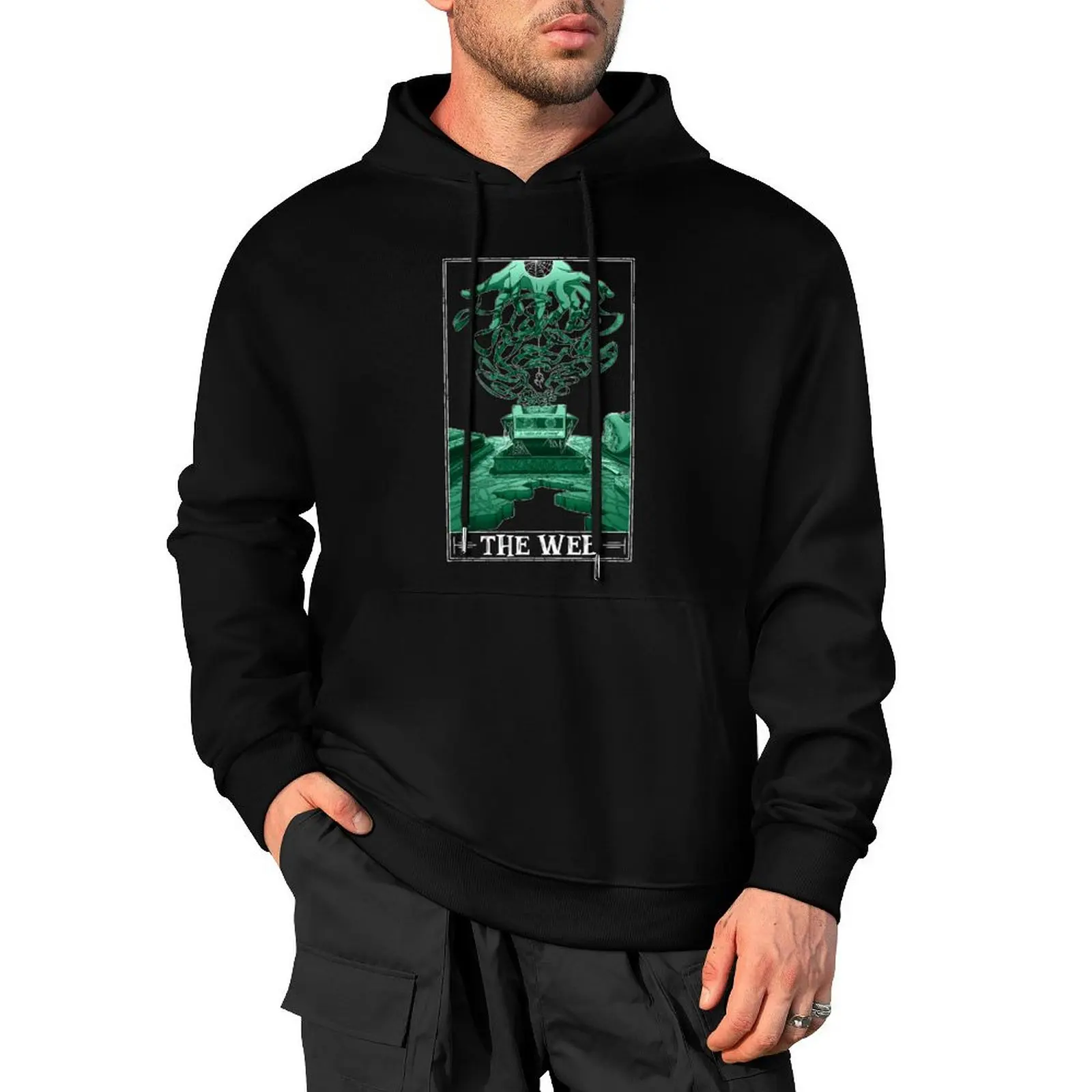 The Web Tarotesque - (Dark) Pullover Hoodie mens clothing anime clothes men's winter sweater anime clothing hoodie for men