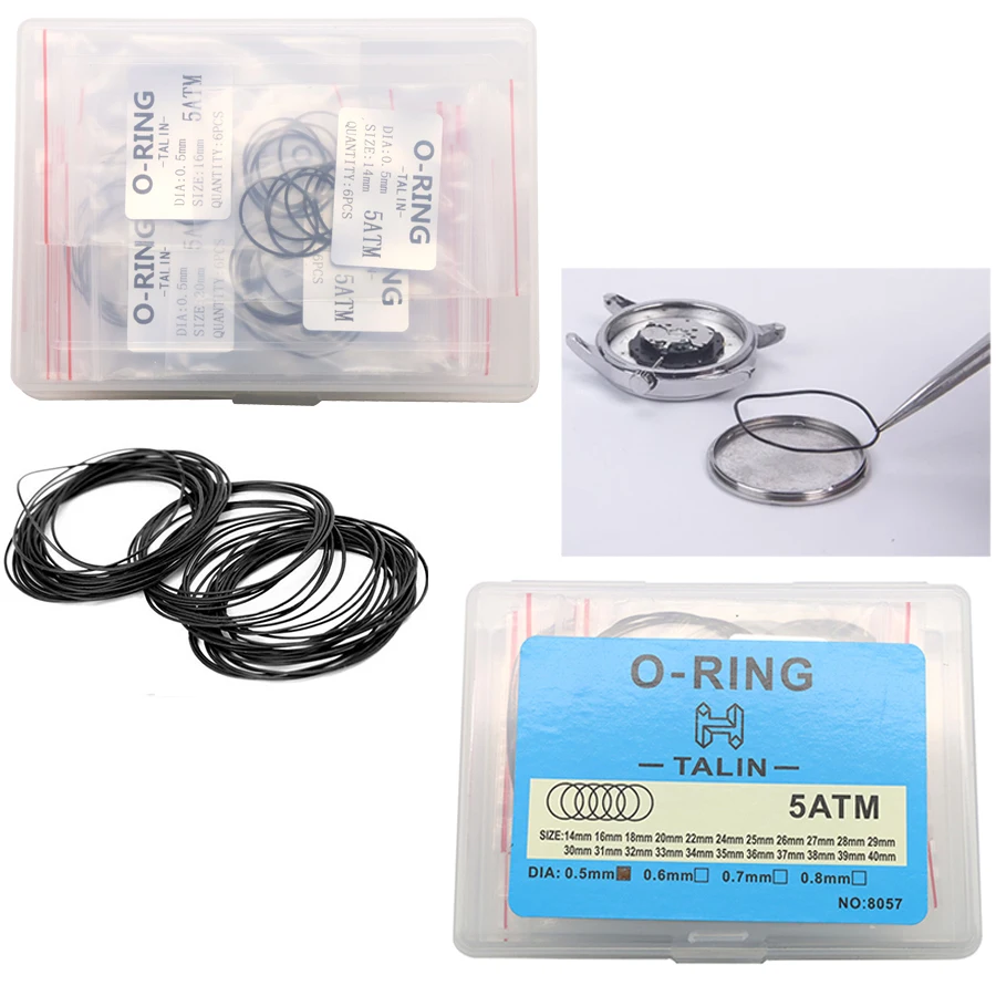 Детали часов, задняя крышка часов, водонепроницаемое кольцо, уплотнительное кольцо, нижнее скрытое кольцо, эластичное резиновое кольцо в штучной упаковке 0,5.