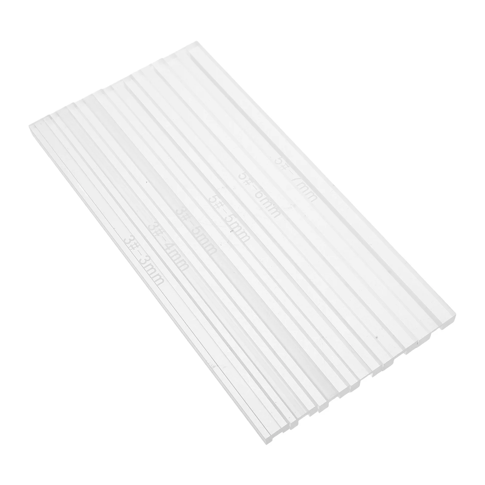 

6pcs Craft Zipper Glue Pad Acrylic Precision Adhesive Spacer For Diy Sewing Zipper Alignment Tool Leatherworking Ruler